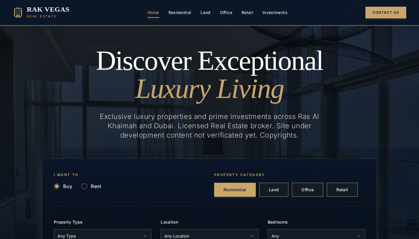 RAK Vegas Real Estate — Visit the partner portal